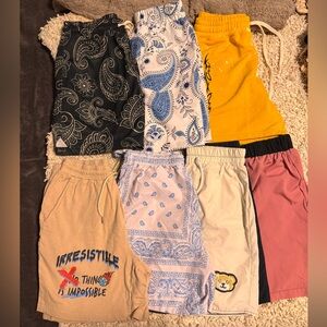 Lot of 7 men’s/teen swim trunks/shorts small
